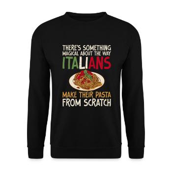 Italian Food Gifts - Unisex Sweatshirt - black - Front - Alina (178cm) & Michal (187cm)