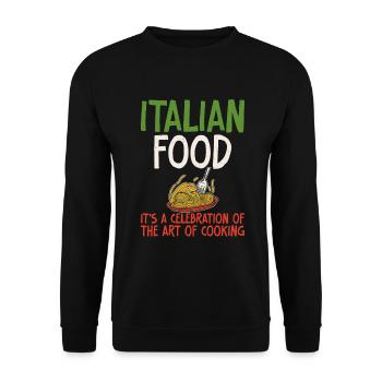 Italian Food Gifts - Unisex Sweatshirt - black - Front - Alina (178cm) & Michal (187cm)
