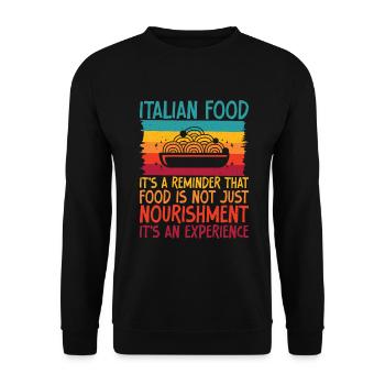 Cadeaux de cuisine italienne - Sweat-shirt Unisexe - noir - Devant - Alina (178cm) & Michal (187cm)