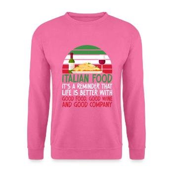 Italian Food Gifts - Unisex Pullover - Pink - Vorne