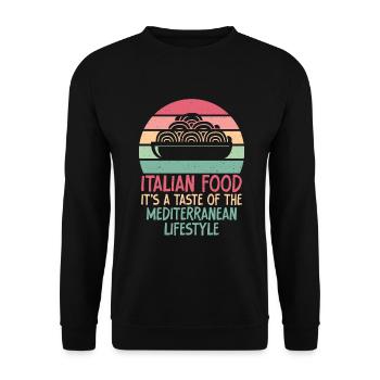 Cadeaux de cuisine italienne - Sweat-shirt Unisexe - noir - Devant - Alina (178cm) & Michal (187cm)