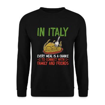 Cadeaux de cuisine italienne - Sweat-shirt Unisexe - noir - Devant - Alina (178cm) & Michal (187cm)