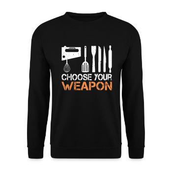 Cake Lover Cake Gift - Unisex Sweatshirt - black - Front - Alina (178cm) & Michal (187cm)