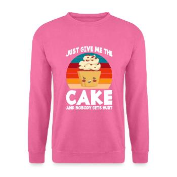 Cake Lover Cake Gift - Unisex Sweatshirt - pink - Front
