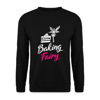 Cake Lover Cake Gift - Unisex Sweatshirt - black - Front - Alina (178cm) & Michal (187cm)