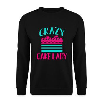 Cake Lover Cake Gift - Unisex Sweatshirt - black - Front - Alina (178cm) & Michal (187cm)