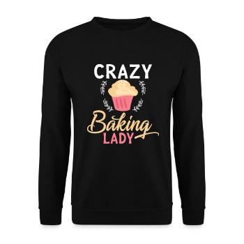 Cake Lover Cake Gift - Unisex Sweatshirt - black - Front - Alina (178cm) & Michal (187cm)