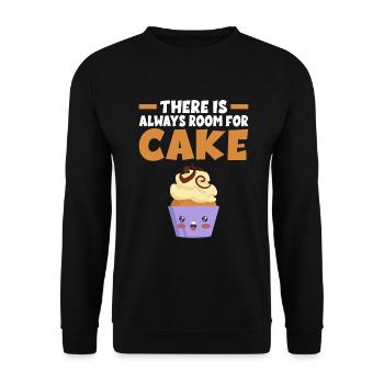 Cake Lover Cake Gift - Unisex Sweatshirt - black - Front - Alina (178cm) & Michal (187cm)