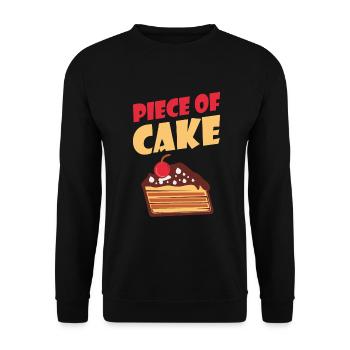 Cake Lover Cake Gift - Unisex Sweatshirt - black - Front - Alina (178cm) & Michal (187cm)