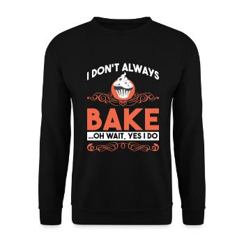 Cake Lover Cake Gift - Unisex Sweatshirt - black - Front - Alina (178cm) & Michal (187cm)