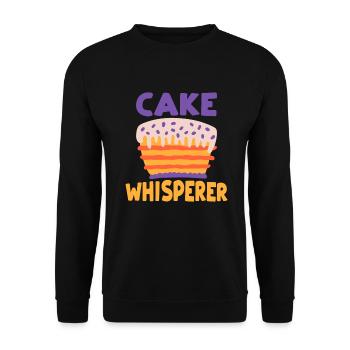 Cake Lover Cake Gift - Unisex Sweatshirt - black - Front - Alina (178cm) & Michal (187cm)