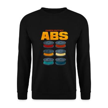 3D Printing - Unisex Sweatshirt - black - Front - Alina (178cm) & Michal (187cm)
