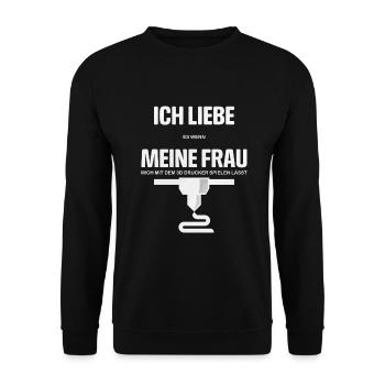 3d printing - Unisex Pullover - Schwarz - Vorne - Alina (178cm) & Michal (187cm)