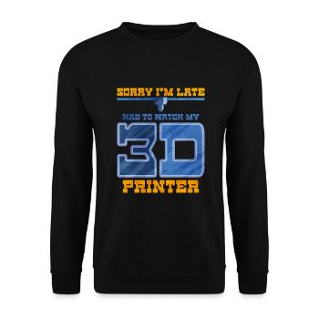 3D Printing - Unisex Sweatshirt - black - Front - Alina (178cm) & Michal (187cm)