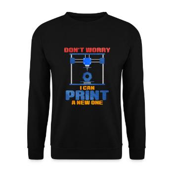 3D Printing - Unisex Sweatshirt - black - Front - Alina (178cm) & Michal (187cm)