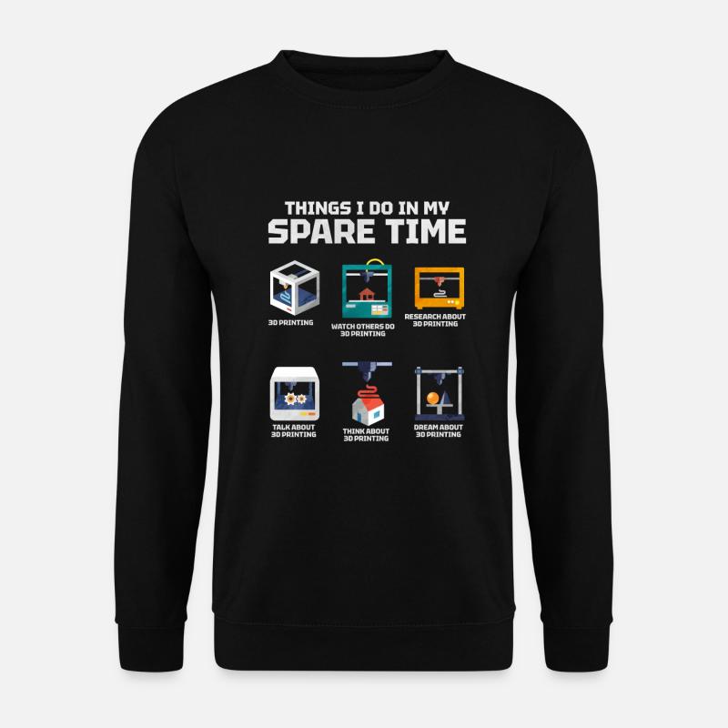 Impression 3D - Sweat-shirt Unisexe - noir
