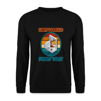 3D Printing - Unisex Sweatshirt - black - Front - Alina (178cm) & Michal (187cm)