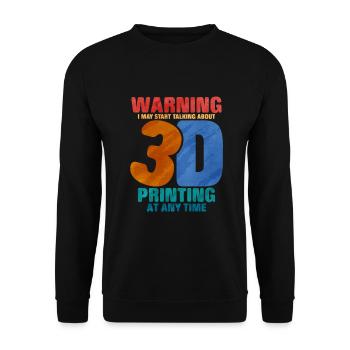 3D Printing - Unisex Sweatshirt - black - Front - Alina (178cm) & Michal (187cm)
