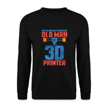 3D Printing - Unisex Sweatshirt - black - Front - Alina (178cm) & Michal (187cm)