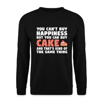 Cake Lover Cake Gift - Unisex Sweatshirt - black - Front - Alina (178cm) & Michal (187cm)