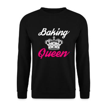 Cake Lover Cake Gift - Unisex Sweatshirt - black - Front - Alina (178cm) & Michal (187cm)