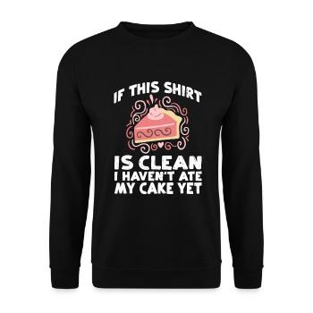 Cake Lover Cake Gift - Unisex Sweatshirt - black - Front - Alina (178cm) & Michal (187cm)