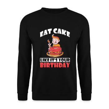 Cake Lover Cake Gift - Unisex Sweatshirt - black - Front - Alina (178cm) & Michal (187cm)