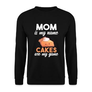 Cake Lover Cake Gift - Unisex Sweatshirt - black - Front - Alina (178cm) & Michal (187cm)