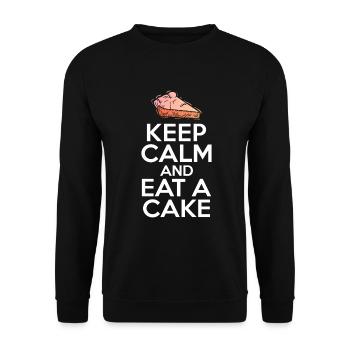Cake Lover Cake Gift - Unisex Sweatshirt - black - Front - Alina (178cm) & Michal (187cm)