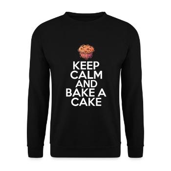 Cake Lover Cake Gift - Unisex Sweatshirt - black - Front - Alina (178cm) & Michal (187cm)