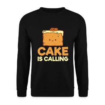 Cake Lover Cake Gift - Unisex Sweatshirt - black - Front - Alina (178cm) & Michal (187cm)