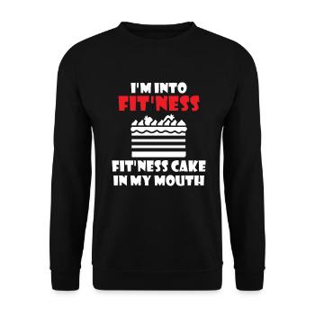 Cake Lover Cake Gift - Unisex Sweatshirt - black - Front - Alina (178cm) & Michal (187cm)