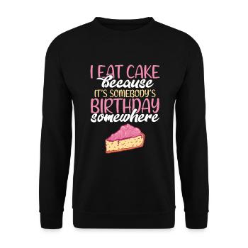 Cake Lover Cake Gift - Unisex Sweatshirt - black - Front - Alina (178cm) & Michal (187cm)