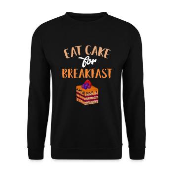 Cake Lover Cake Gift - Unisex Sweatshirt - black - Front - Alina (178cm) & Michal (187cm)