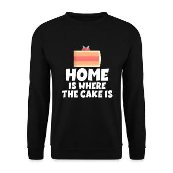 Cake Lover Cake Gift - Unisex Sweatshirt - black - Front - Alina (178cm) & Michal (187cm)