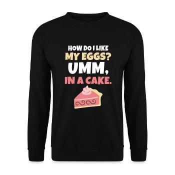 Cake Lover Cake Gift - Unisex Sweatshirt - black - Front - Alina (178cm) & Michal (187cm)