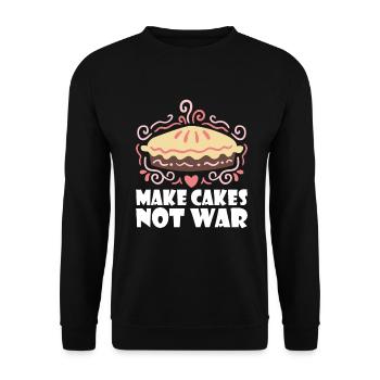 Cake Lover Cake Gift - Unisex Sweatshirt - black - Front - Alina (178cm) & Michal (187cm)