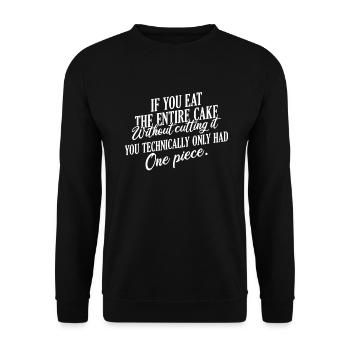 Cake Lover Cake Gift - Unisex Sweatshirt - black - Front - Alina (178cm) & Michal (187cm)