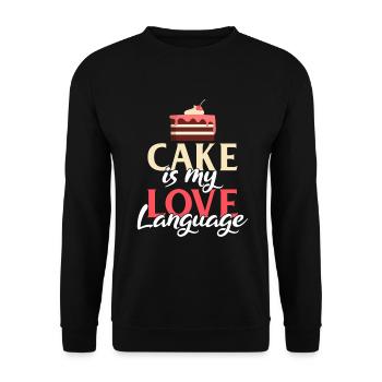 Cake Lover Cake Gift - Unisex Sweatshirt - black - Front - Alina (178cm) & Michal (187cm)
