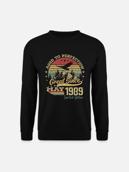 35 ans Vieilli à la Perfection né en mai 1989 - Sweat-shirt Unisexe - noir