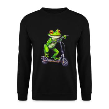 Frosch Roller - Unisex Pullover - Schwarz - Vorne - Alina (178cm) & Michal (187cm)