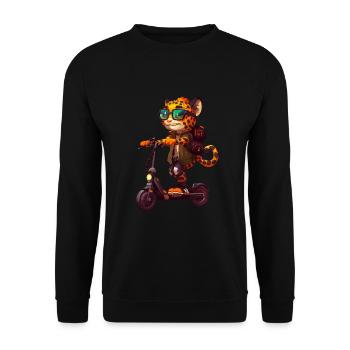 Ocelot Roller - Unisex Sweatshirt - black - Front - Alina (178cm) & Michal (187cm)