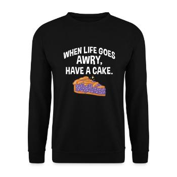 Cake Lover Cake Gift - Unisex Sweatshirt - black - Front - Alina (178cm) & Michal (187cm)