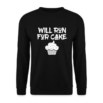 Cake Lover Cake Gift - Unisex Sweatshirt - black - Front - Alina (178cm) & Michal (187cm)