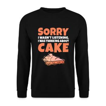 Cake Lover Cake Gift - Unisex Sweatshirt - black - Front - Alina (178cm) & Michal (187cm)