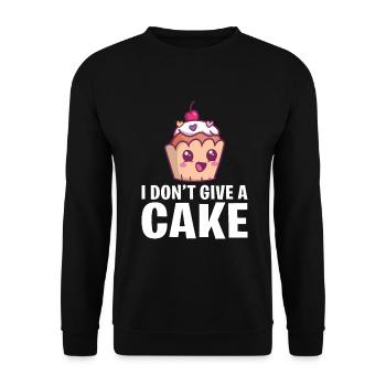 Cake Lover Cake Gift - Unisex Sweatshirt - black - Front - Alina (178cm) & Michal (187cm)