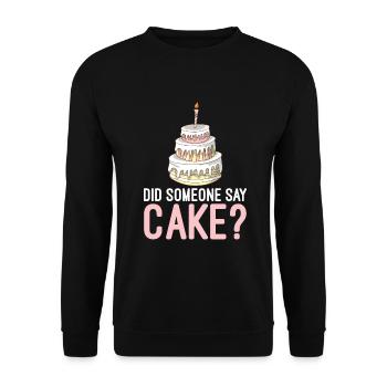 Cake Lover Cake Gift - Unisex Sweatshirt - black - Front - Alina (178cm) & Michal (187cm)