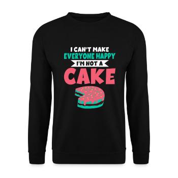 Cake Lover Cake Gift - Unisex Sweatshirt - black - Front - Alina (178cm) & Michal (187cm)