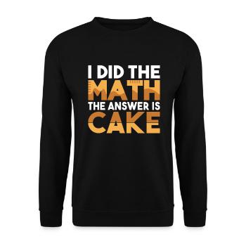 Cake Lover Cake Gift - Unisex Sweatshirt - black - Front - Alina (178cm) & Michal (187cm)