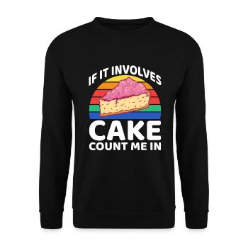 Cake Lover Cake Gift - Unisex Sweatshirt - black - Front - Alina (178cm) & Michal (187cm)